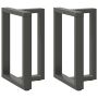 Valgomojo stalo kojos, 2 vnt., antracito spalvos, 60x35x(72-73) cm, plienas