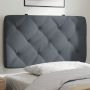 Galvūgalio pagalvėlė, tamsiai pilkos spalvos, 90cm, aksomas