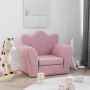 Vaikiška sofa-lova, rožinės spalvos, minkštas pliušas