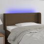 Galvūgalis su LED, tamsiai rudos spalvos, 93x16x78/88cm