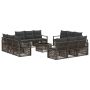 Sodo Sofų Rinkinys 13 pcs Pilka poliratanas