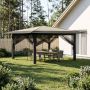 Gazebo su 4 šoninėmis sienomis 4 x 4 m Kremo ir antracito