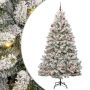 Dirbtinė Kalėdų eglutė Žalia ir balta 210 cm PVC ir metalas