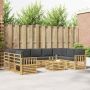 Lauko sofos komplektas 8 pcs Balta ir antracito 59 x 59 x 37 cm