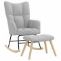 supama kėdė su Footstool Cloud Grey audiniu
