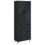 Spintelė 2 pcs Juoda 66 x 34,5 x 90 cm Apdirbta mediena