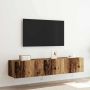 TV sieninė spintelė 2 pcs Senovinis medis 80 x 35 x 31 cm