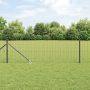 Tvora su stulpais Pilka 0,4 x 10 m Plienas ir PVC