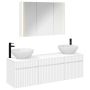 Vonios spintos komplektas 4 pcs Balta 103,5 x 15,5 x 70 cm