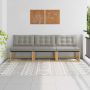 Lauko Vidurinis Sofa Kietasis akacijos medis ir Textilene Balta