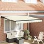 Ištraukiama markizė Kreminė 300 x 250 cm Poliesteris ir Metalas