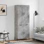 Komoda, betono pilkos spalvos, 69,5x34x180cm, apdirbta mediena