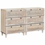 Kabalas 2 pcs Balta 120 x 33,5 x 75 cm mango medienos masyvas