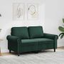 Dvivietė sofa, tamsiai žalios spalvos, 120cm, aksomas