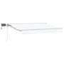 Rankinis markizės rėmas su LED Baltas 3 x 2,5 m