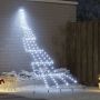 LED Kalėdinė eglutė su žemės kuoleliais Šalta balta 306 cm