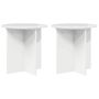 Augalų stovas 2 pcs Itin blizgi balta 40 x 40 x 40 cm