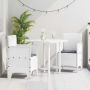Sodo Kėdė su pagalve 2 pcs Balta 53 x 49 x 85 cm Polipropilenas