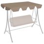 Pakaitinis skliautas sodo sūpynėms, taupe, 150/130x105/70cm