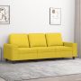 Trivietė sofa, šviesiai geltonos spalvos, 180cm, audinys