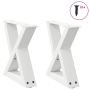 Kavos staliuko kojelės, 2 vnt., baltos, 30x(30-31,3) cm, plienas