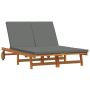 Saulės gultas Ruda 63 x 199 x 85 cm Kietos akacijos mediena