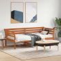 Dieninė lova be čiužinio Vaškas Ruda 75x190 cm Pušies masyvo