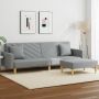 Dvivietė sofa-lova su pagalvėmis ir pakoja, pilka, audinys