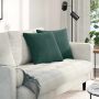 Sofa Pagalvės 2 pcs Tamsiai žalia 45 x 45 cm Kordūrinis audinys