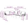 Sofa su pagalve Ruda 61.5 x 123 x 82cm metalas