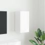 TV sieninė spintelė Blizgus baltas 30 x 31 x 60 cm