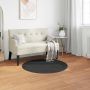 Dirbtinio triušio kailio kilimas Olite Juoda Ø 120 cm