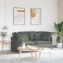 Modulinė sofa su pagalvėlėmis, audinys, tamsiai pilka