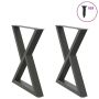 Valgomojo stalo kojos, 2 vnt., antracito spalvos, 80x(72-73,3) cm, plienas