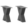Kavos staliuko kojelės, 2 vnt., antracito spalvos, 40x(30-31) cm, plienas