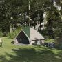 Teepee palapinė su stogu Žalia ir Pilka 490 x 410 x 210 cm