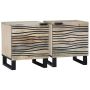Šalia lovos spintelė 2 pcs Balta ir juoda 40 x 33 x 46 cm