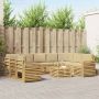 Lauko sofos komplektas 10 pcs Balta ir kreminė 59 x 59 x 37 cm
