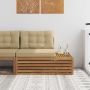 Lauko galinė sofa 3 Vienetas Natūrali 115 x 83 x 73 cm