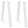 Valgomojo stalo kojelės, V formos, 2 vnt., baltos, 50x(72-73,3) cm, plienas