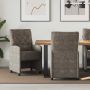 Valgomojo Kėdės su Ratukais 2 pcs Tamsiai pilka 58 x 67 x 97 cm