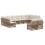 Sodo Sofų Rinkinys 12 pcs Smėlio poliratanas