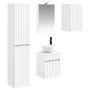 Vonios spintos komplektas 5 pcs Balta 40 x 10,5 x 60,5 cm