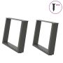 Kavos staliuko kojelės, 2 vnt., antracito spalvos, 70x(42-43) cm, plienas