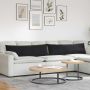 Sofa Pagalvės 2 pcs Juoda 145 x 40 cm Kordūrinis audinys