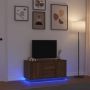 Televizoriaus spintelė su LED, ruda ąžuolo, 100x41x50 cm