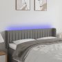 Galvūgalis su LED, tamsiai pilkas, 147x16x78/88cm, audinys