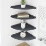 Plūduriuojanti lentyna 4 pcs Antracitas 30 x 30 x 2 cm
