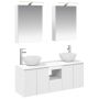 Vonios spintos komplektas 5 pcs Balta 50 x 14,5 x 70 cm