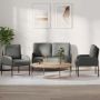 Sofų komplektai 3 pcs Tamsiai pilka 115 x 56 x 80 cm fanera